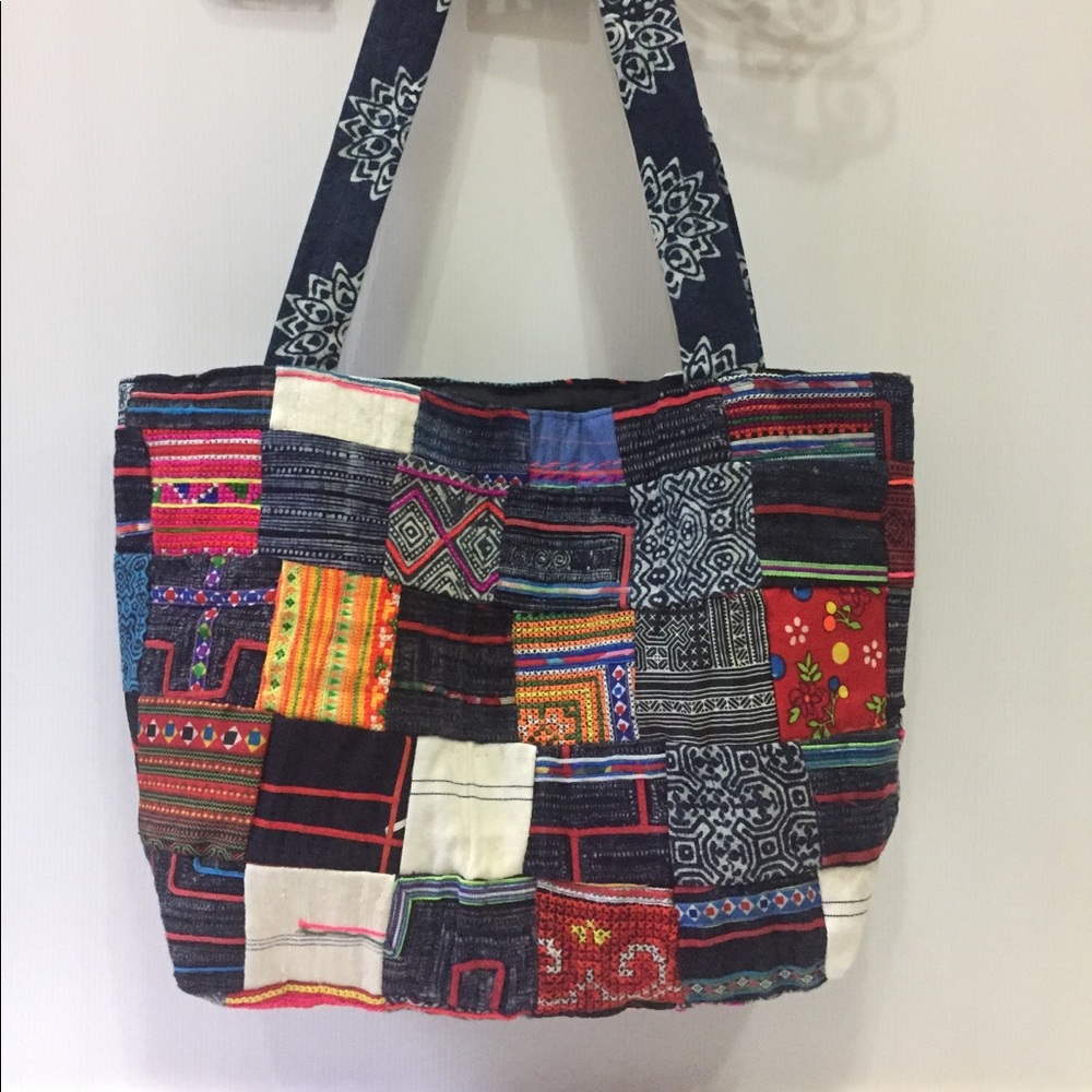 Colorful unique patchwork handmade bag - Picture 1 of 6